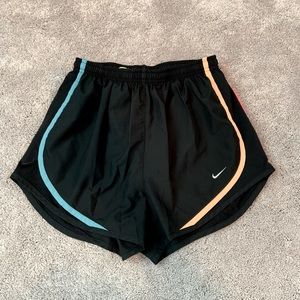 Nike Women’s Tempo Running Shorts in Size Small. Color: Black with Neon accents
